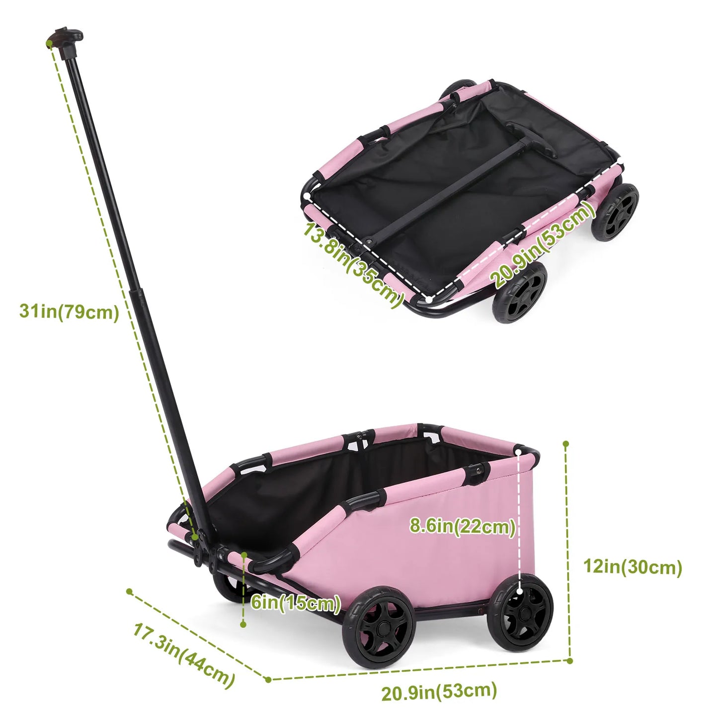 Small Pet Cart 4 Wheels Folding Dog Stroller