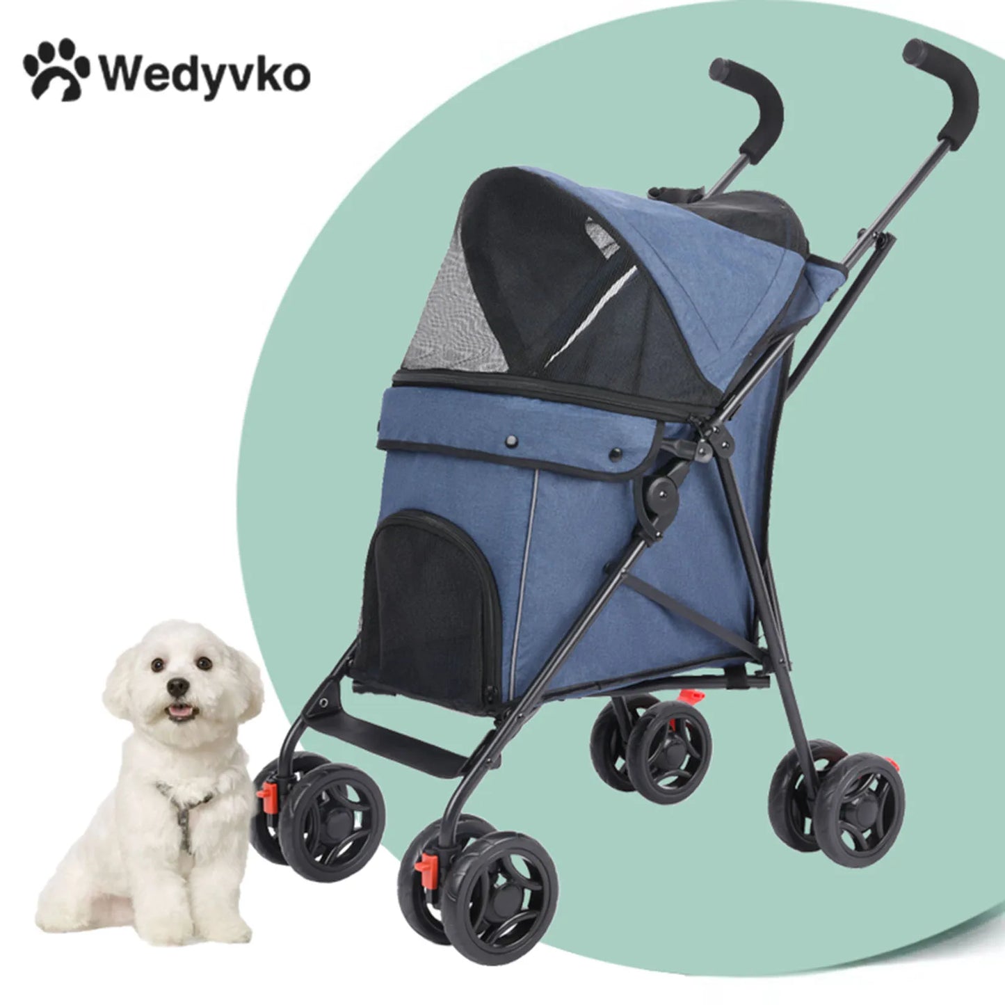 Outdoor Stroller Cat Dog Travel Breathable Stroller