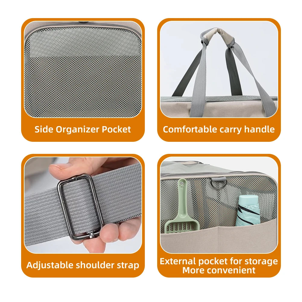 Transport bag with wheels & safety belts for travel