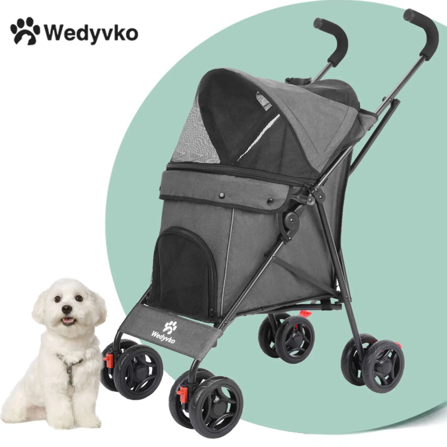 Outdoor Stroller Cat Dog Travel Breathable Stroller