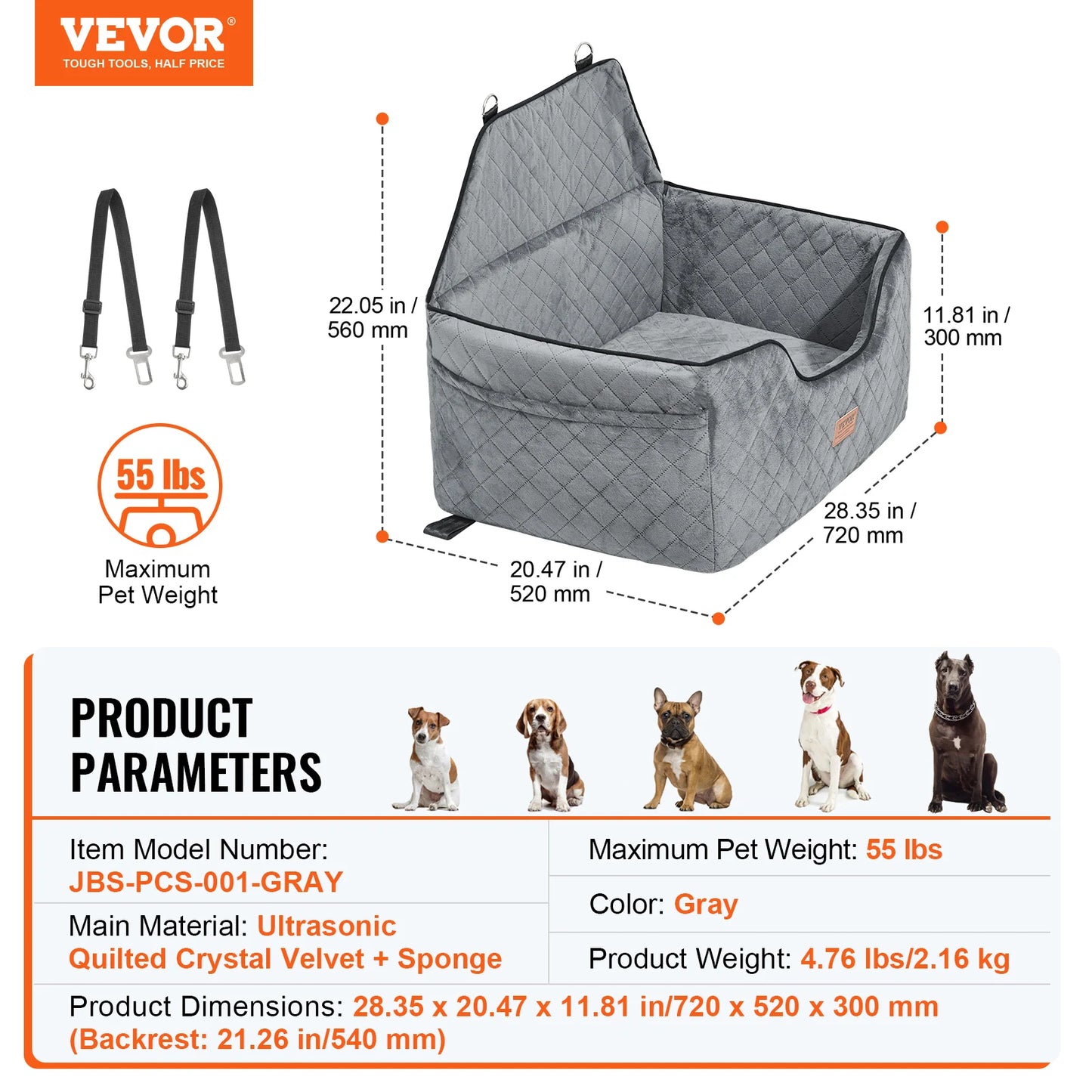 VEVOR Dog Car Seat