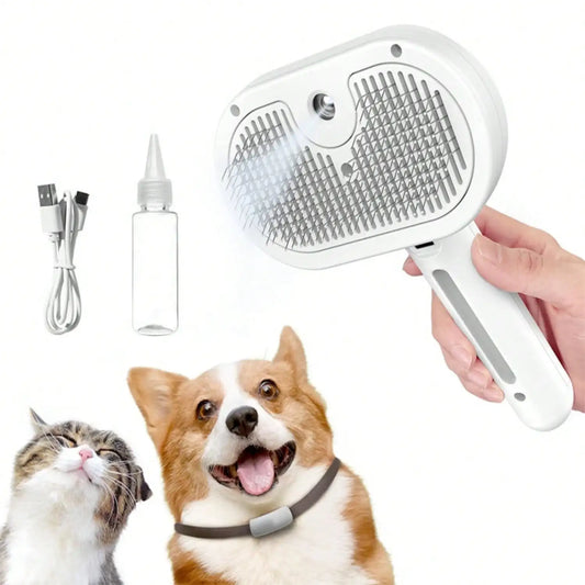 Pet Spray Hair Removal Comb for Shedding and Grooming