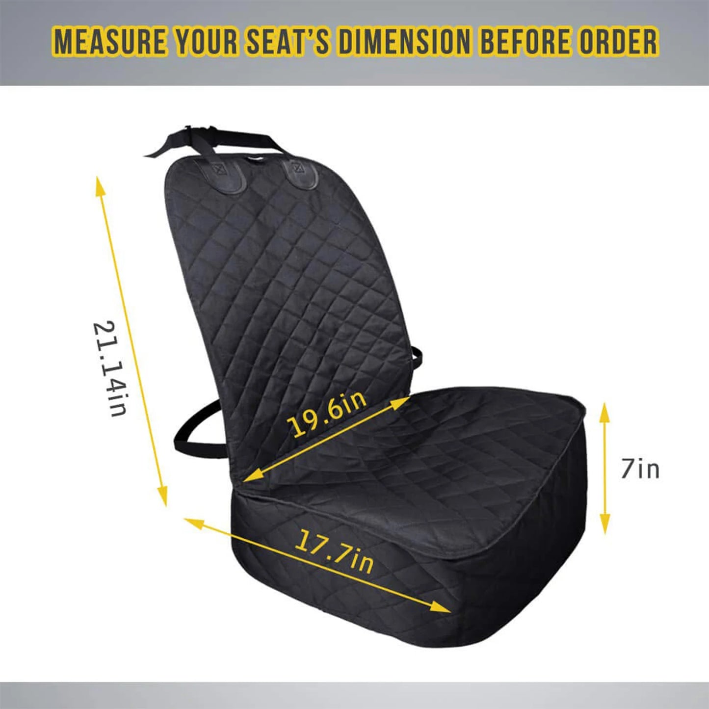 2Pcs Dog Car Front Seat Covers 100% Waterproof