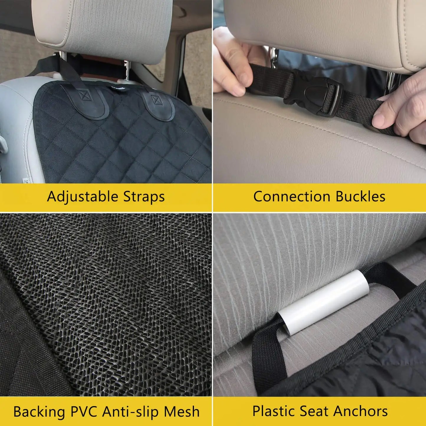 2Pcs Dog Car Front Seat Covers 100% Waterproof