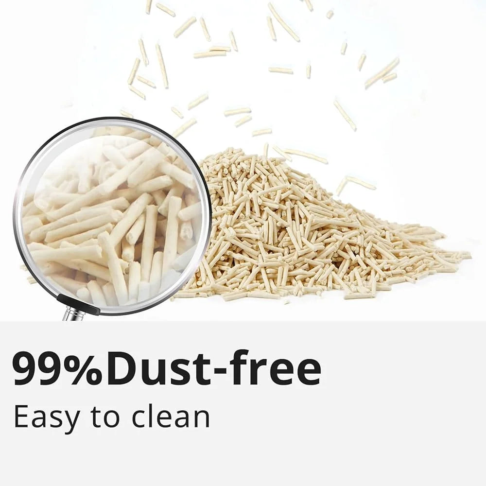 Tofu Cat Litter 11.2LB Flushable Clumping Natural Odor Control Ultra Absorbent Dust-Free Pea Husk Cornstarch Safe Cats
