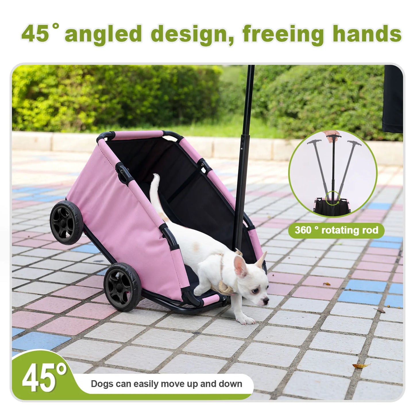 Small Pet Cart 4 Wheels Folding Dog Stroller