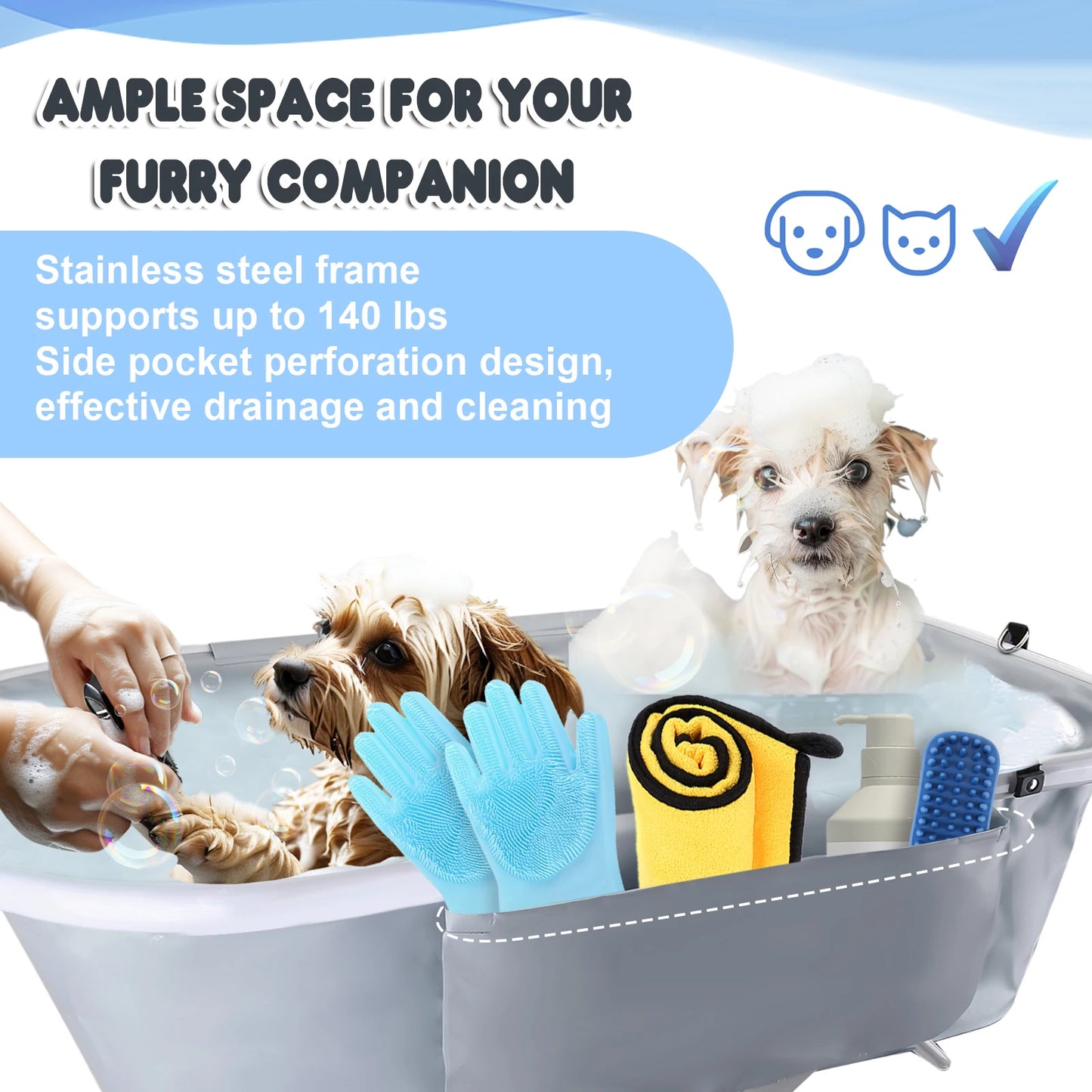 Collapsible Pet Bathtub
