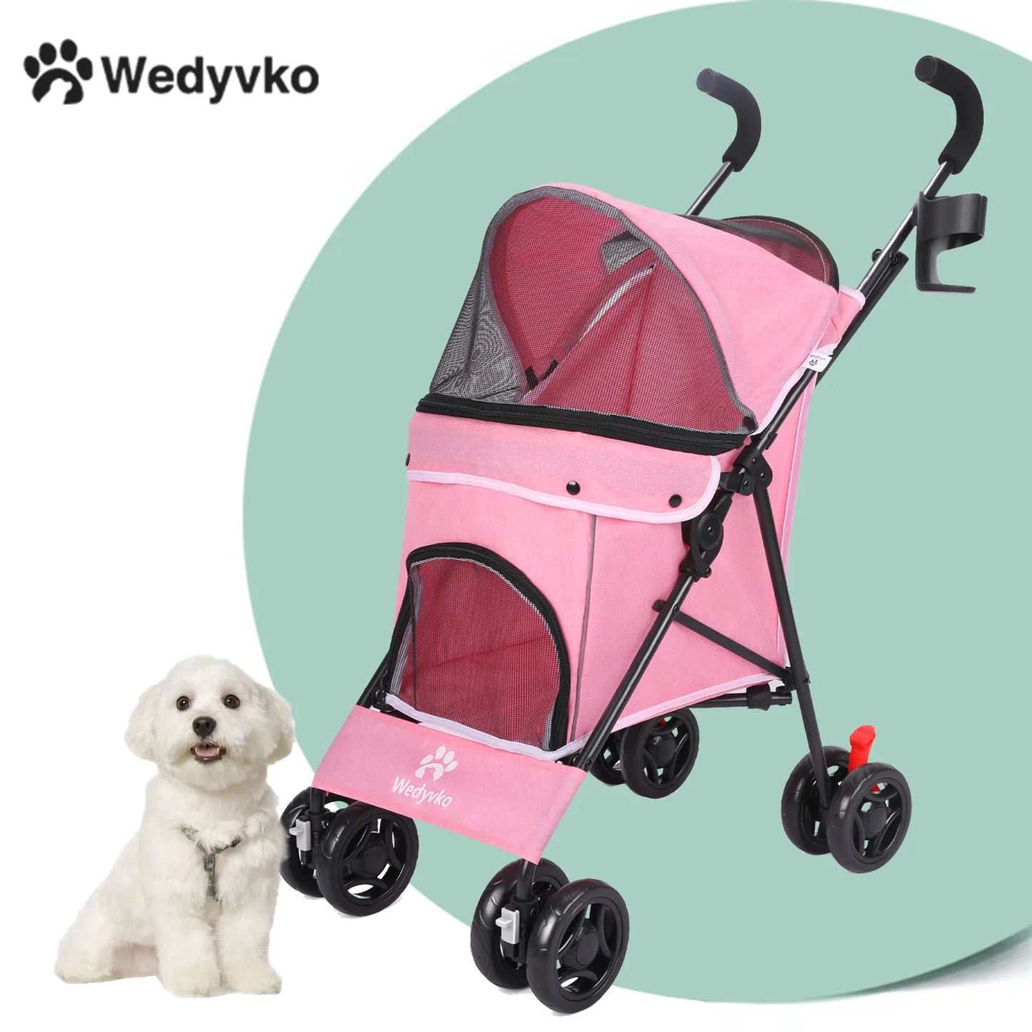 Outdoor Stroller Cat Dog Travel Breathable Stroller