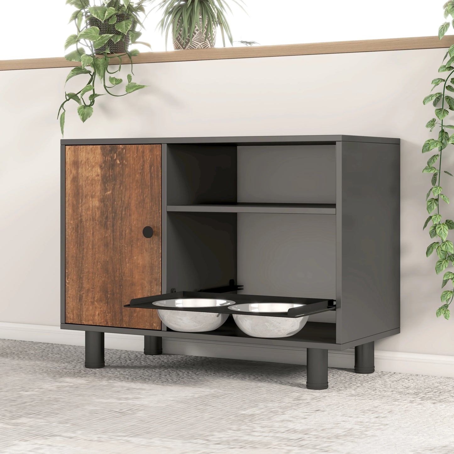 Large Pet Feeding Storage Cabinet