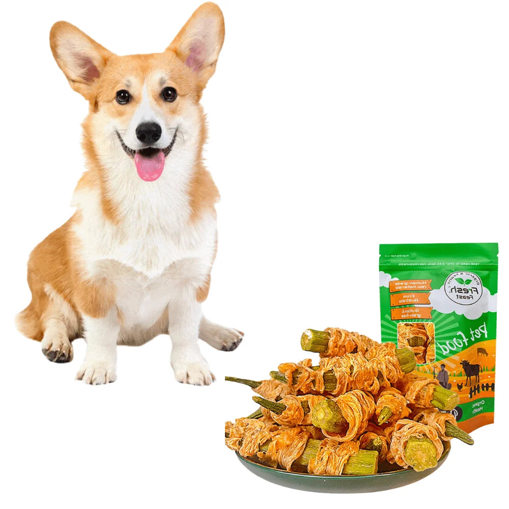 Chicken Wrapped Okra, All Natural Ingredients Pet Treats