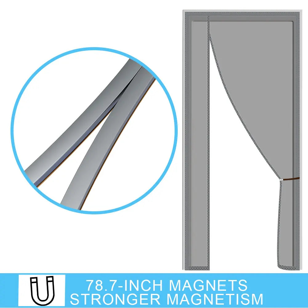 Newest Magnetic Screen Door - Self-sealing, heavy-duty, hands-free mesh partition to keep bugs out - Pet friendly,Let Breez in