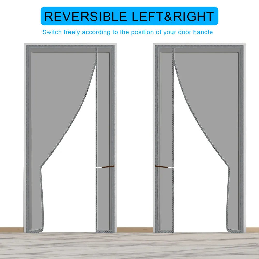 Newest Magnetic Screen Door - Self-sealing, heavy-duty, hands-free mesh partition to keep bugs out - Pet friendly,Let Breez in