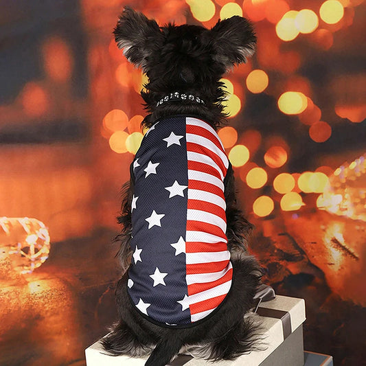 American Flag Patriotic Dog Shirt